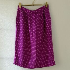 Valentino Purple Polka Dot Pencil Skirt